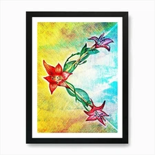 Kenaz. The rune of creativity Art P Framed Wall Art Poster Canvas Print Picture