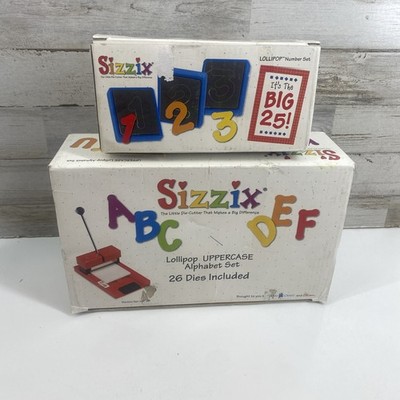 Sizzix Lollipop  Machine Dies Sets - Uppercase, Numbers