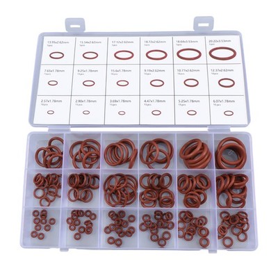 180 Pcs O-Ring Brown Metric FKM O-Ring Kit Fit High Heat Applications