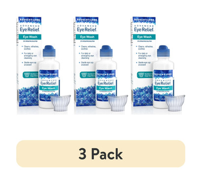 Bausch & Lomb Advanced Eye Relief Wash Irrigating Solution Soothe 4oz Pack of 3