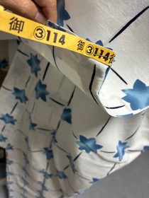 Yukata Indigo Star Pattern White Base Single Item Summer Wear Lightweight