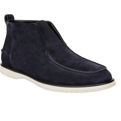 Vince Carlton Shoe Mens 7 Blue Suede Chukka Boots Casual Slip On Moc Toe Comfort