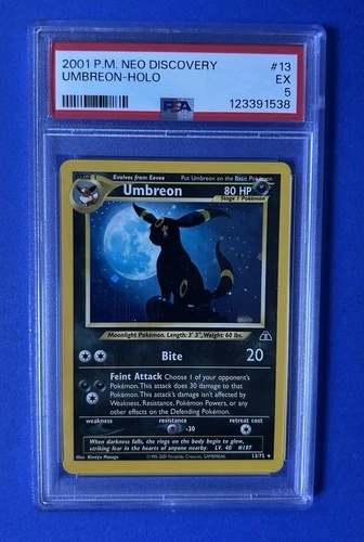 2001 PM Neo Discovery Umbreon Holo #13 PSA 5 EX