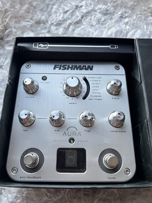 Fishman Aura Acoustic Imaging Guitar Effects Pedal Anti-feedback Tuner EQ
