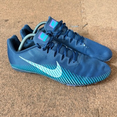Nike Zoom Rival M 9 Mens Track Field Spikes Blue Teal Purple AJ1691-402 C+ light