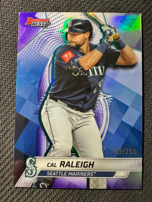 Cal Raleigh 2025 Bowman's Best Purple Refractor /250 #55 Seattle Mariners