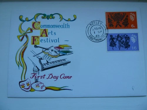 GB First day cover  fdc from 1965 Commonwealth Arts  phosphor