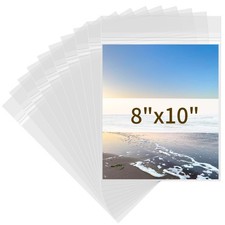 100 Pack 8x10 Photo Sleeves - Acid Free 1.57 mil Single Side Thick Heavy Du...