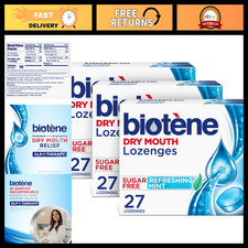 Dry Mouth Lozenges - 27 Count Pack of 3 Soothing Relief for Xerostomia
