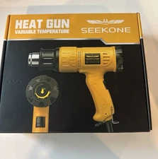 SEEKONE 1800W Heat Gun Variable Temp Heavy Duty Hot Air Gun Kit w/ Nozzles