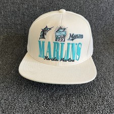 Gorra Mitchell & Ness de béisbol Florida Marlins Snapback inaugural 1993 verde azulado crema