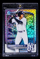 George Lombard Jr. RARE PANDORA REFRACTOR INVESTMENT ROOKIE CARD Yankees SP RC. rookie card picture