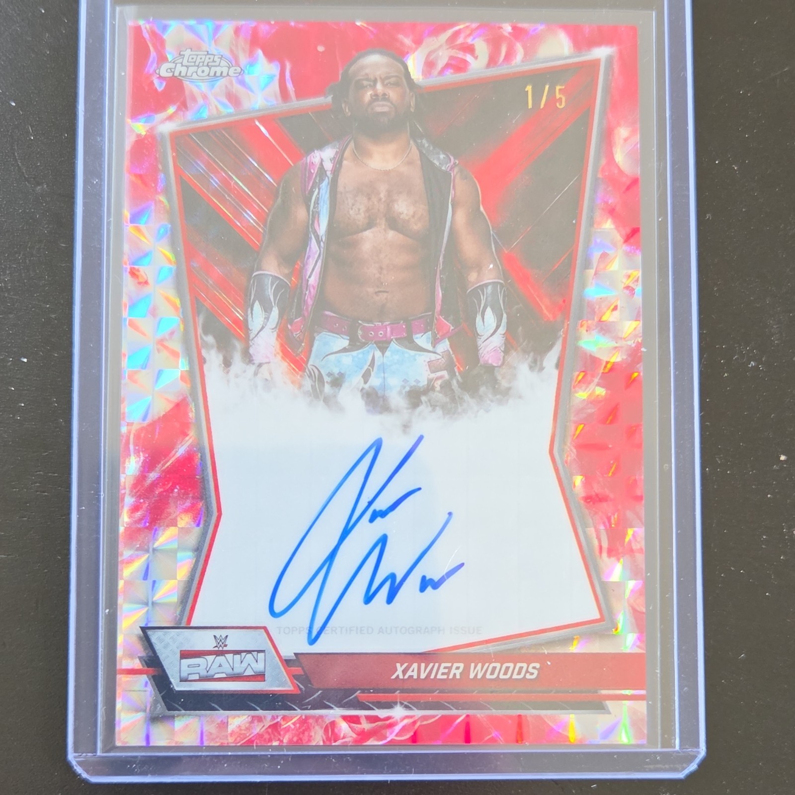 Topps Chrome WWE 2026 Red Brand Autographs Xavier Woods Auto #RBA-XAV #/5