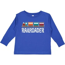Inktastic Railroader Train Hobby Toddler Long Sleeve T-Shirt Locomotive Apparel