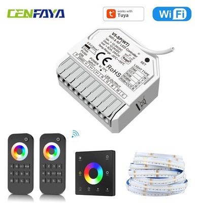Mini Tuya WiFi RGB+CCT LED Stripe Controller Dimmbar RF Fernbedienung fr Alexa
