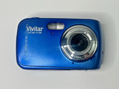 Vivitar ViviCam F126 Digital Camera Blue Tested and Working