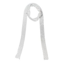 Women Long Narrow Sparkle Sequins Metal Neck Tie Scarf Tie Shawl Neckerchief ...