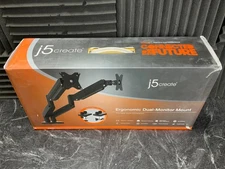 j5create Ergonomic Dual Monitor Mount JTSA102 🇺🇸✨🇺🇸✨ OPEN BOX! READ!!