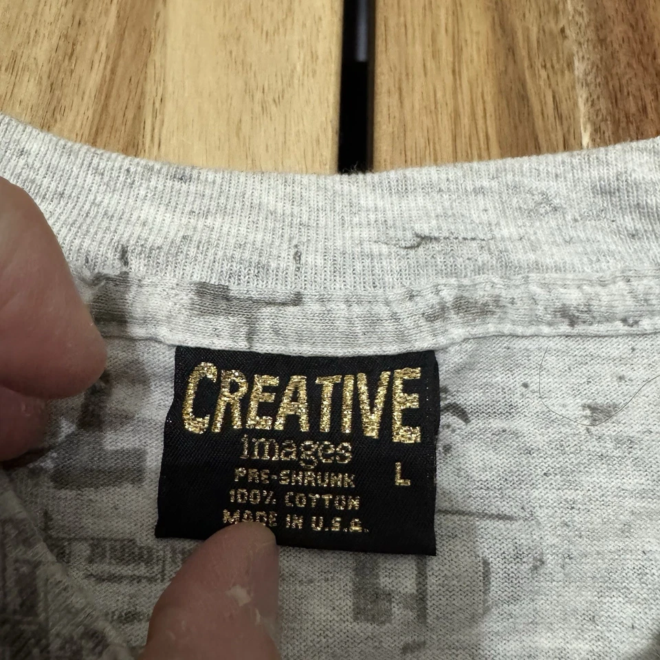 Винтажная мужская рубашка Babe Ruth L серая AOP New York Yankees одинарный шов США 90-е - Изображение 3 из 4