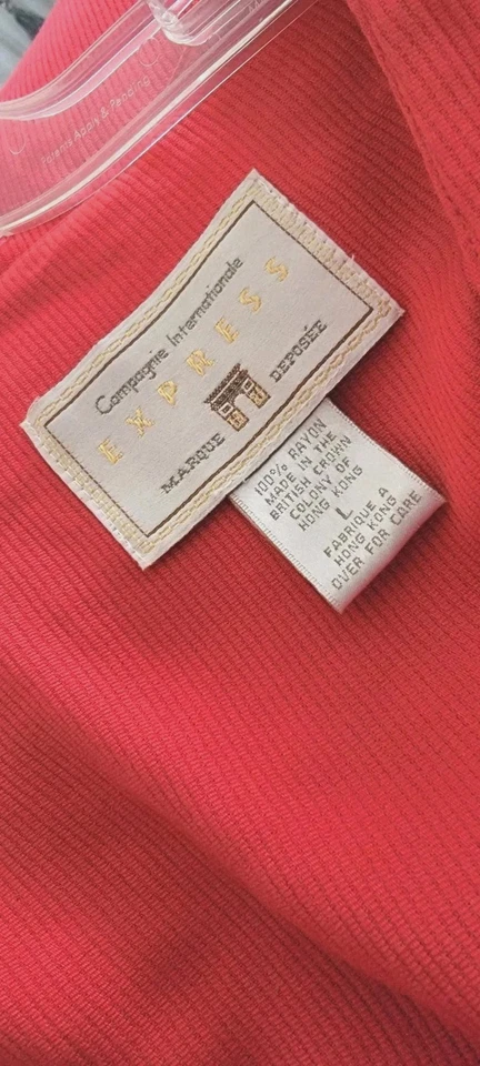 Vtg Express Compagnie Internationale Red Blazer British Crown Colony Hong Kong - Image 3 of 4