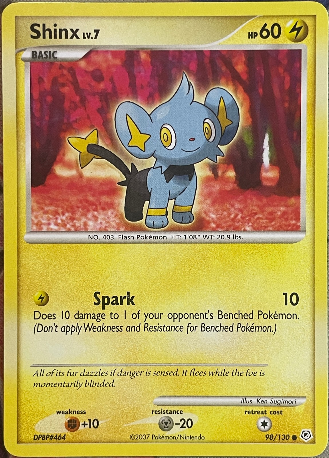 Shinx LV. 7 - 98/130 - Diamond & Pearl Pokemon 2007