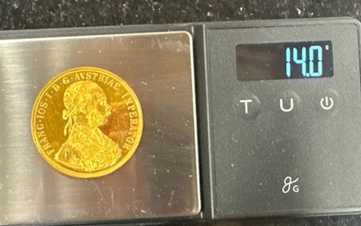 1915 Austria, Francis Joseph I, Large 4 Ducats Gold Piece