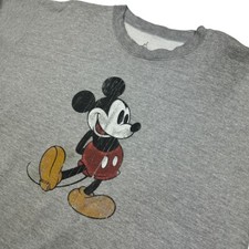 Disney Parks WDW Mickey Mouse Pullover Sweatshirt Gray   Large