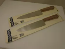 Set (2) USA 8 inch Rose Wood Handles Chefs Cooks Knives 7593817 Stainless Blade