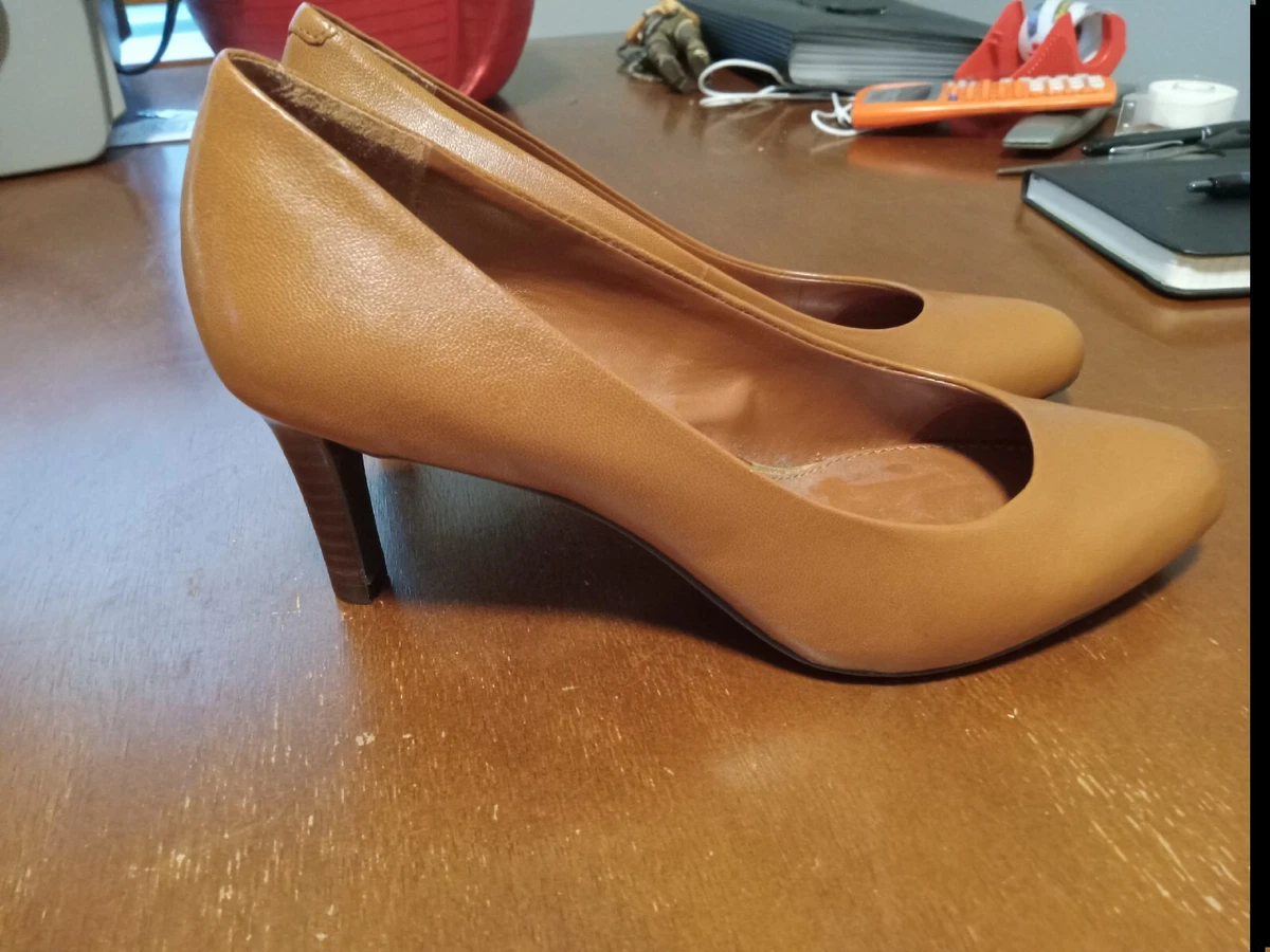 Ralph lauren cognac pumps Clearance