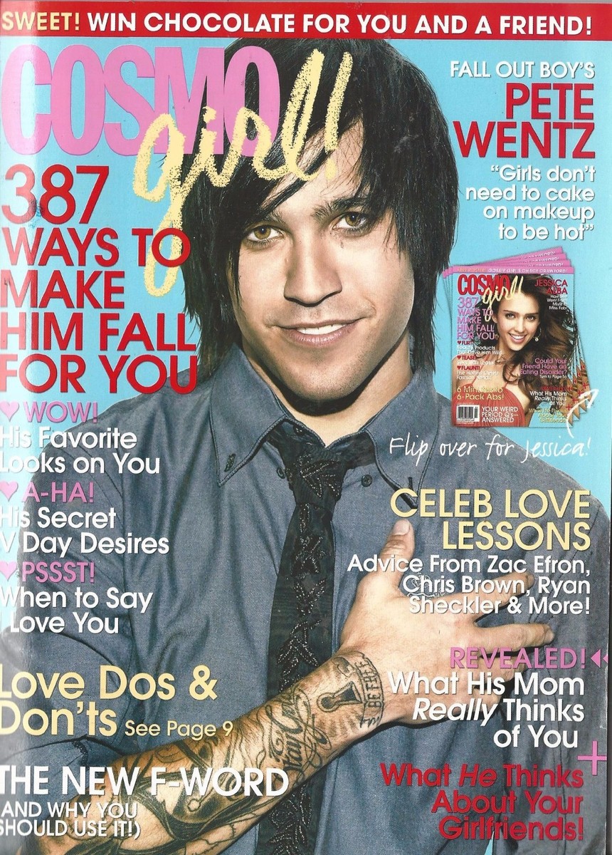 Cosmo Girl! February 2008 Jessica Alba Pete Wentz Double