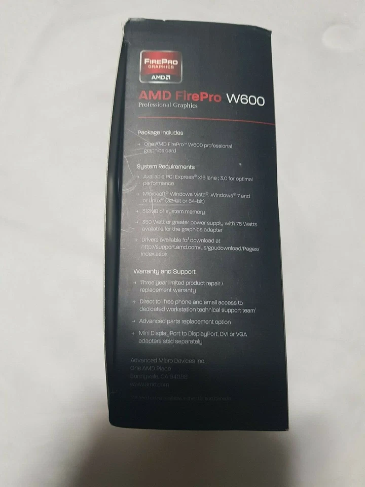 AMD FirePro W600 2GB 128-bit GDDR5 PCI E 3.0 x16 Workstation Video Card GPU - Image 2 of 4