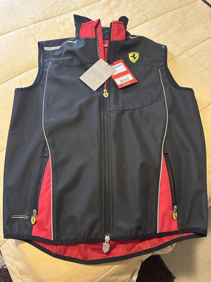 Ferrari ARP TECH Vest Scudetto Roma Black Small New Tags Limited Edition Rare - Image 2 of 4