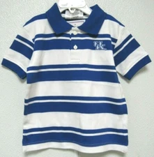NCAA Kentucky Wildcats White KU Logo Blue Rugby Golf Shirt Two Feet Ahead #244