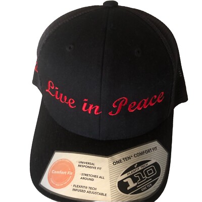 Trucker Black  Live in Peace Hat