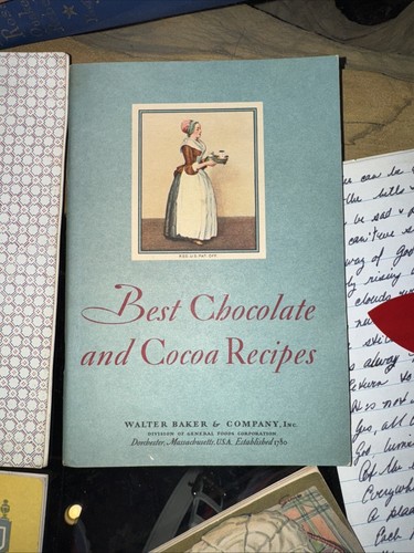 Baker’s Best Chocolate Recipes Cookbook Walter Baker Prize Winner Book Lot 1932