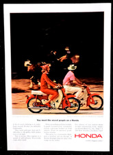 Honda 50 Motorcycle Original 1964 Vintage Print Ad