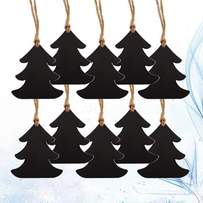  10 PCS Tafel Doppelseitiges Schild Weihnachtsbaum-Bastelset