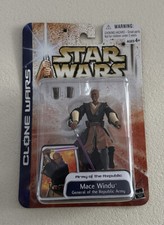 star wars clone wars mace windu Actionfigur 2003 Hasbro 48 Army of Republic