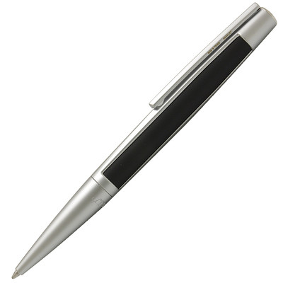 S.T. Dupont Defi Ball Point Pen, Matte Black & Brushed Chrome