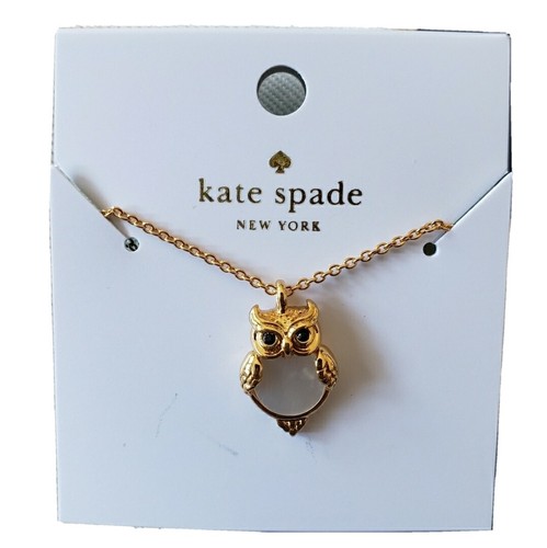 Kate Spade into the woods owl pendant 