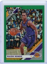 2019-20 Donruss Optic Basketball Green Prizm #100 Rajon Rondo #5/5
