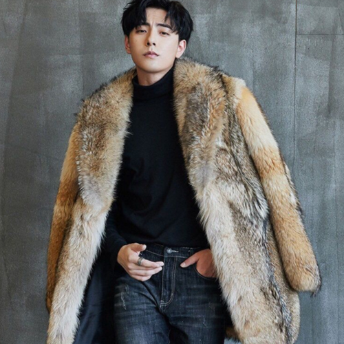 faux wolf fur jacket