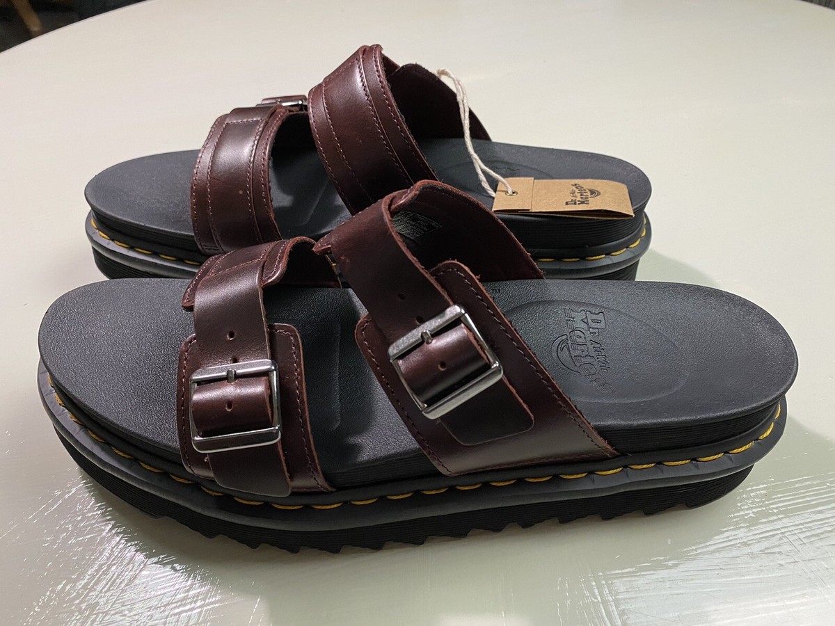 Dr Martens Myles Men Size 13 Brown Leather Outdoor Strappy