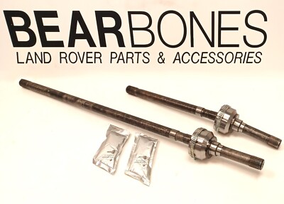 DefenderTD5 300tdi Puma Pair Front Driveshafts & CV Joint TDB500280 TDB500290