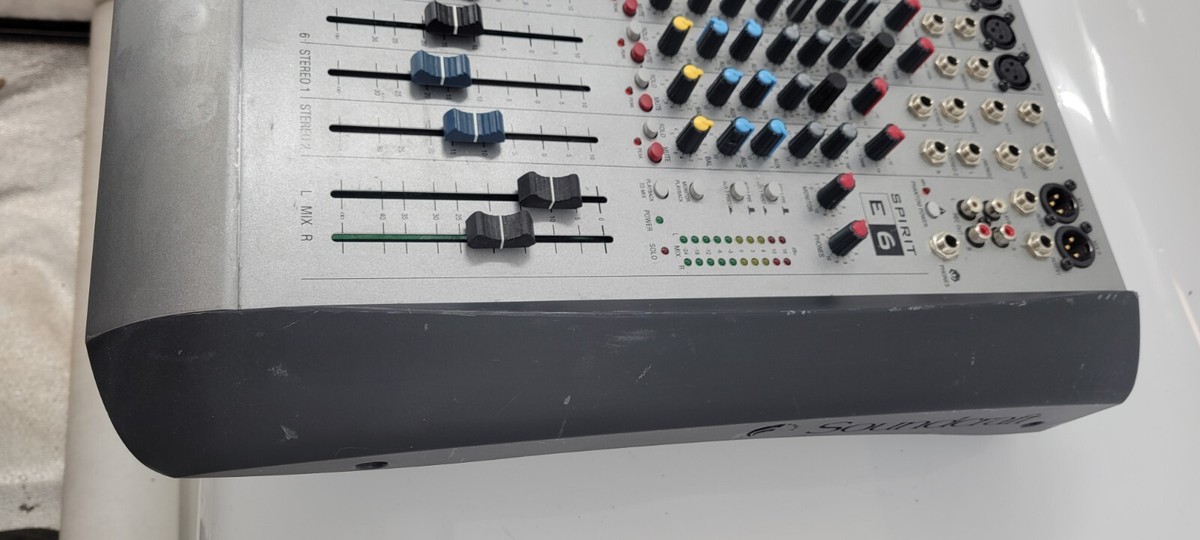 Soundcraft Spirit E6 Professional 6 Channel Audio Mixer - TESTED