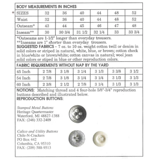 Past Patterns 0910 - 1800s Gilded Age One Piece Apron Overalls Waist 32"-52" - Image 3 of 3