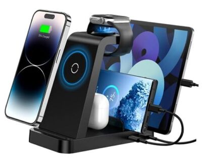 Wireless Charger for iPhone in Charging Station for Multiple