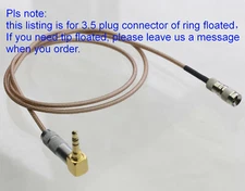 Cable 28" DIN 1.0/2.3 Plug to 90° 3.5mm feed MIC Time code input SYNC LTC DSLR