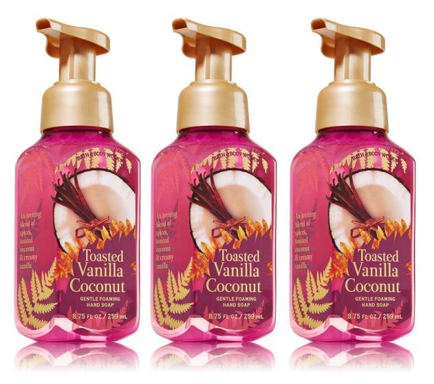 3 Bath & Body Works TOASTED VANILLA COCONUT Gentle Foaming Hand Soap eBay