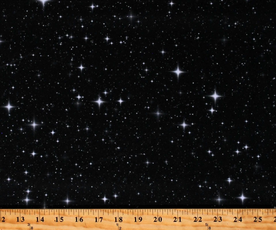 Cotton Stars Night Sky Starry Sky Galaxy Outer Space Fabric Print BTY D778.79